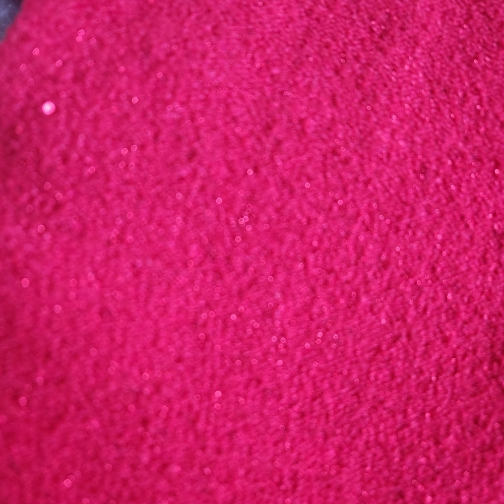Sparkley Red V-Neck Button-Up Cardigan Sweater, Subtle - Picture 4 of 5